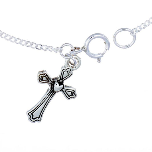 Pulsera mini dije Cruz